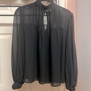 Black silk dress up blouse